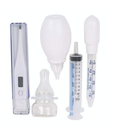 Apex Pediatric Health Kit - Infant Care Kit - Includes Digital Thermometer  Baby Nasal Aspirator  Medicine Dropper  Medicine Syringe  Pacifier Medicine Dispenser
