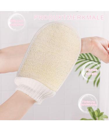 LATRAT Exfoliating Loofah Gloves - Spa Body Scrub & Dead Skin Remover for Men & Women - 2 Pack - Buy Online on SooperMarket.com