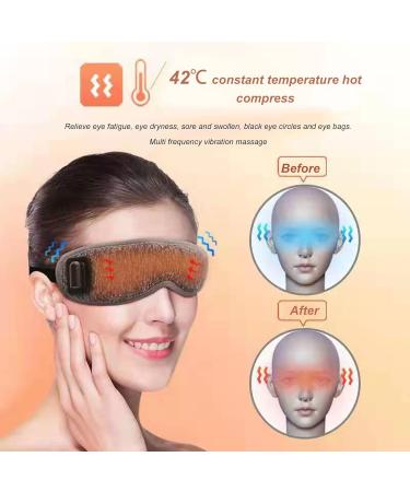 Heated Eye Mask for Dry Eyes | Portable Elastic Eye Compress | Relieve Fatigue & Eye Bags - 42 Massage - Buy Online on SooperMarket.com