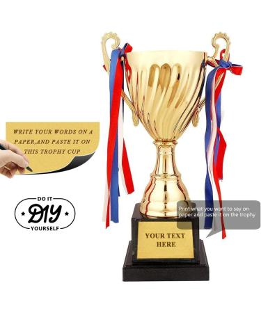 Large Gold Trophy Cup for Sports Tournaments & Competitions - Soccer, Football, Leagues, & Teamwork Awards - Buy Online on SooperMarket.com
