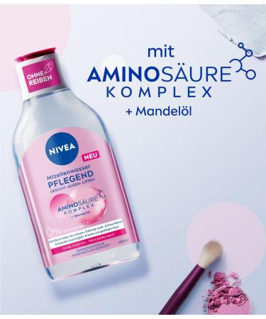 Nivea Nourishing Micellar Water for Dry Skin | Moisturizing Facial Cleanser with Almond Oil & Amino Acids (400ml) - Buy Online on SooperMarket.com