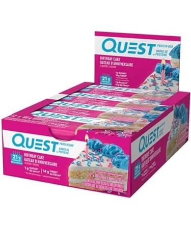 Buy Quest Bar Birthday Cake 12/Box - High Protein Snack 720g | Fast International Shipping - Buy Online on SooperMarket.com