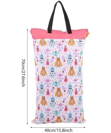Hztyyier Hanging Wet Dry Cloth Diaper Bag 15.8x27.6inch - Large Capacity Reusable Diaper Pail Bag for Cloth Diapers or Laundry (#5) - Buy Online on SooperMarket.com