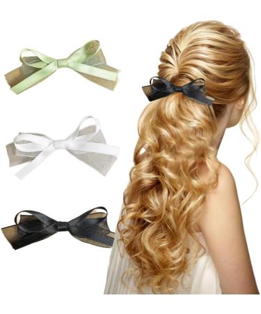 JSGHGDF Ribbon Elegant 2000s Style Side Clip Hair Clip Elaborate Style Large knot Balletcore - Buy Online on SooperMarket.com