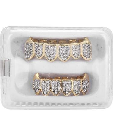 Brass Galvanized Messing Teeth Set - Hip-Hop Props & Halloween Accessories | Two-Color Decoration - Buy Online on SooperMarket.com