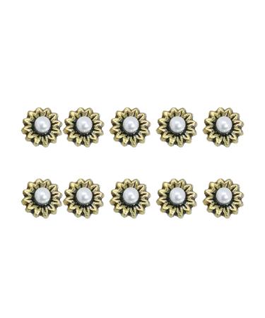 Worparsen Nail Art Decors Attractive Flower Love Heart Bear Modeling Fake Nail Decor Resistant Realistic Looking C