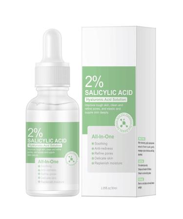 Salicylic Acid Solution (30 mL) Salicylic Acid 2% Solution Gentle Exfoliating Serum for Smoother & Clearer Skin Daily Use Facial Serum (1.05 fl oz)