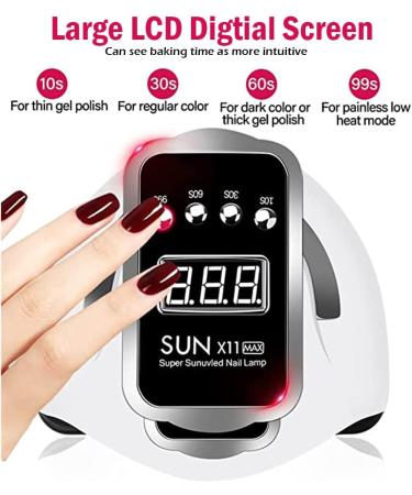 Professional UV LED Nail Lamp - 280W Gel Polish Dryer with Auto Sensor, 66 LEDs, Portable Handle - Nail Art Tools - Buy Online on SooperMarket.com