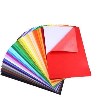 Caydo 30 Pcs 8" x 12" Adhesive Backed Felt Fabric Sheets, Assorted Color Christmas Felt Sheet for Sewing DIY Craft and Christmas Decorations
