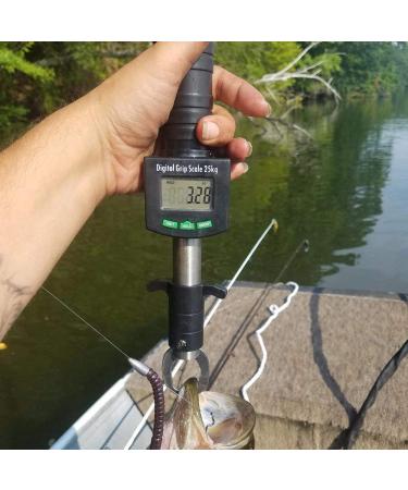 Yogayet Fish Lip Gripper Digital Scale 50lb/25kg Stainless Steel Water-Resistant Grip Tape Measure - Fishing Sale - Buy Online on SooperMarket.com