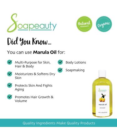 Marula Oil Cold Pressed Unrefined - 100% Natural Bulk Carrier for Essential Oils - Moisturizer for Face, Skin, Hair - Ideal for Soap Making - Sizes 2oz to 7lbs (32oz) - Buy Online on SooperMarket.com