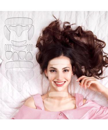 Anti-Wrinkle Patches 18 Pieces Face Wrinkle Removal Patches Reusable Silicone Wrinkle Pad Set for Smooth Neck Forehead Eyes Mouth for Women and Girls - Buy Online on SooperMarket.com