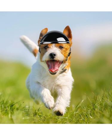 Dog Helmet Pet Motorcycle Helmet Dog Motorcycle Hard Safety Hat with Ear Holes & Adjustable Strap for Cats Small Medium Dogs - Buy Online on SooperMarket.com