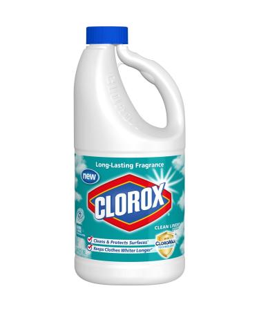 Clorox Liquid Bleach Clean Linen Scent 64 Ounce Bottle