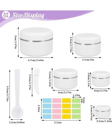 10 Pcs Cosmetic Sample Jars 10/20/30/50/100ml Plastic Refillable Travel Pots for Toiletries Empty Cosmetic Container Pots with Mini Spatulas Spoon and Labels for Makeup Beauty Nails - Buy Online on SooperMarket.com