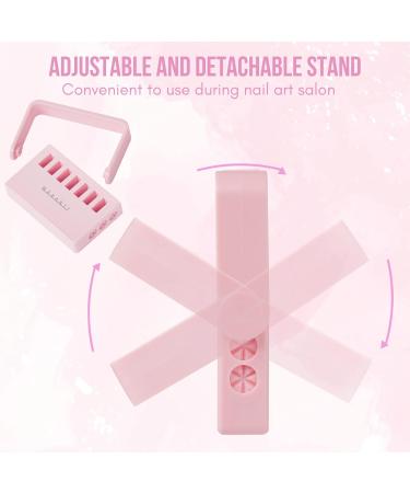 MAKARTT Nail Drill Bit Holder & Storage Case - Pink | 7 Anti-Slip Holes, Detachable Stand, Organize Nail Tech Supplies - Buy Online on SooperMarket.com