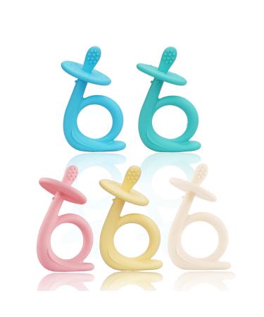 Chillax Teether Toys - Soothing Baby Teething Relief Toys  Helps Relieve Gum Pain - Soft  Easy-to-Grip  Non-BPA Silicone Teethers for Babies - Dishwasher-Safe - Shower Gifts for Infants 3+ Months Old