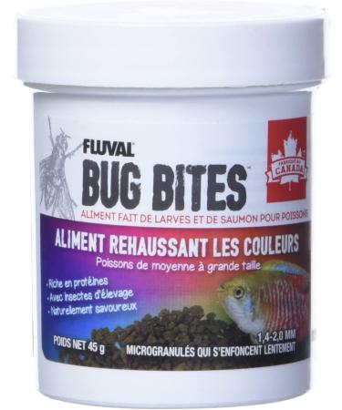 Nutrafin Bug Bites Colour Enhancing Formula Medium to Large Fish 1.4-2.0 mm granules - 45 g - Buy Online on SooperMarket.com