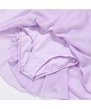 Vivifayee Girls Ballet Leotard Tutu Dress with Chiffon Bow Skirt 4-5T X-purple - Buy Online on SooperMarket.com