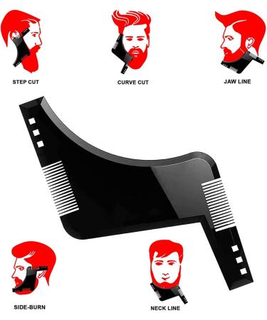 Barte Beard Template & Comb - Perfect Chin Beard Forms for Kids & Adults | International Shipping - Buy Online on SooperMarket.com
