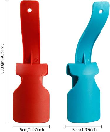 Lazy Shoe Helper Set - Portable Shoe Slider Tool for Easy On/Off - Blue/Red - One Size Fits Most - Buy Online on SooperMarket.com