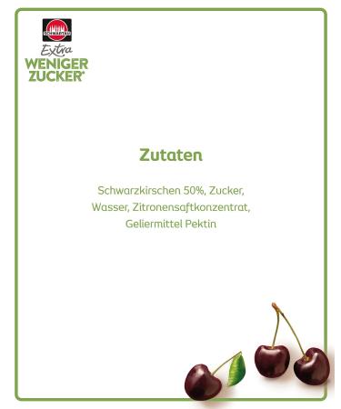 Buy Schwartau Extra Less Sugar Black Cherry Fruit Spread 300g - Reduced Sugar Jam for Healthy Snacking | International Shipping Available - Buy Online on SooperMarket.com