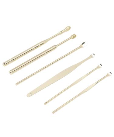 Ear Spoon Earwax Removal er Set Ear Pick Spoon U Shape Ear Spoon Spiral Ear Wax er Tools Set Portable for Ear Canal Dirt(Lemon Yellow)