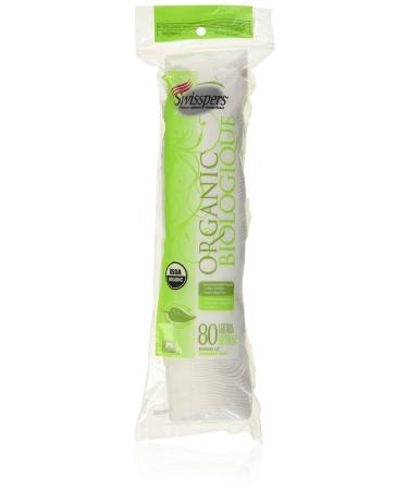 Swisspers Organic 80 Count Cotton Rounds 80 Count (Pack of 1)