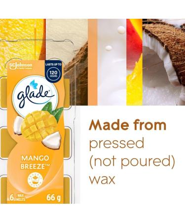 Glade Wax Melts Air Freshener and Odor Eliminator Scented Essential Oils for Home and Bathroom Mango Breeze 6 Count - Buy Online on SooperMarket.com