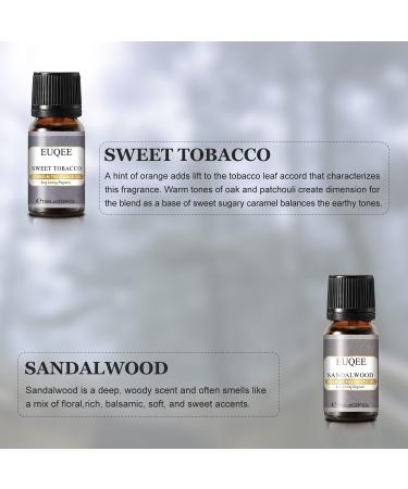 EUQEE 6PCS Men's Fragrance Oils Gift Set - Premium Grade 10ml Scents for Men's Pubs - Leather, Sweet Tobacco, Dragon's Blood, Sandalwood, Bay Rum, Cedarwood - Buy Online on SooperMarket.com