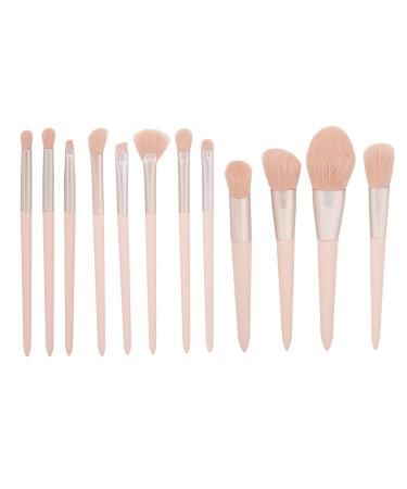 Soft Pink Fiber Hair Brushes 12pcs Makeup Brush Set Blush Eyebrow Eyeshadow Brushes Professional Makeup Artist Tools