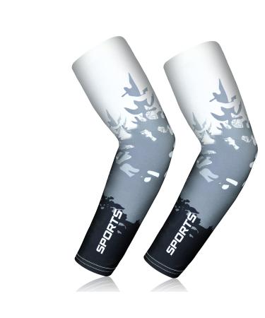 Flintronic Arm Sleeves Unisex Warmer UV protection sleeves UPF 50 Nutschwell Cooling Armlings Arms Moisturizing End For covering the arms for running riding golf basketball (L/XL) #1 Sport camouflage (L)