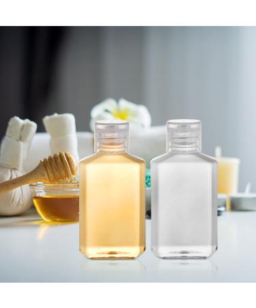 60 Pack 2 oz Clear PET Travel Bottles with Flip Top Caps - Portable Refillable Containers for Hand Sanitizer, Shampoo, Lotion - Travel Size Toiletry Bottles - Buy Online on SooperMarket.com