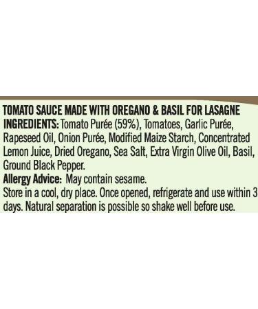 Loyd Grossman No Added Sugar Red Lasagne Sauce 450g Jar - Full-Flavoured Cooking Sauce - Buy Online on SooperMarket.com