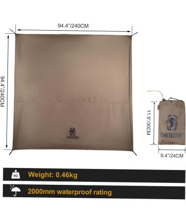 OneTigris 94x94 Large Waterproof Camping Tarp: Lightweight & Multifunctional - Buy Online on SooperMarket.com