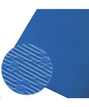 Hatha Yoga Extra Thick TPE Yoga Mat - 72 x 32 - 1/2 Thickness - Eco Friendly SGS Certified - High Density Anti-Tear Bolster - Blue - Buy Online on SooperMarket.com