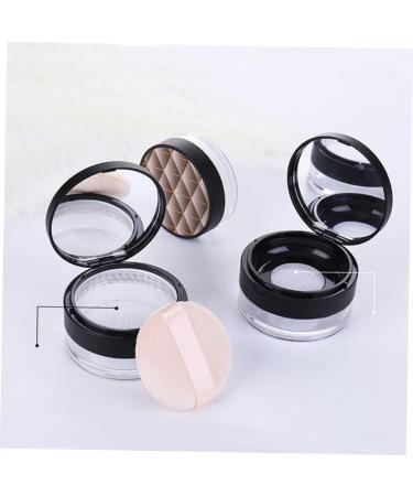 MAGICLULU 2 Pcs Cosmetic Case Empty Loose Face Powder Hen Figurine Makeup Powder Travel Loose Powder Puff 7*3.8cmx2pcs Blackx2pcs - Buy Online on SooperMarket.com