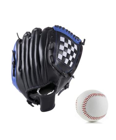 Wonninek baseball glove soft solid PU leather thickening jug softball gloves softball gloves with a ball for children teenage adult professional baseball medium Catching 12.5 inch