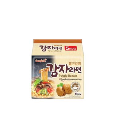 Samyang Potato Flavour Instant Noodle Ramen Suitable For Vegetarian (Pack of 5) by CNMART