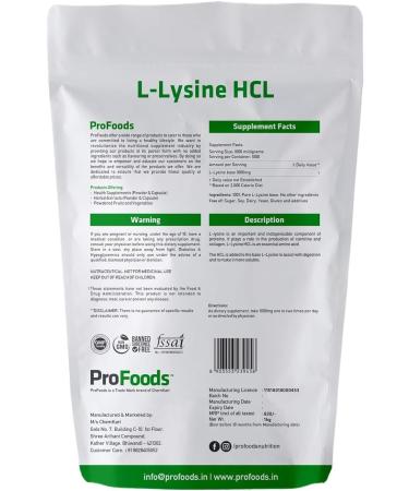YANG L Lysine HCL Powder (1 kg) - Buy Online on SooperMarket.com