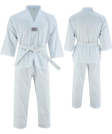 Jaguar 2023 Taekwondo Gi Uniform Set 8oz Ultra Light TKD Suit with Belt - White 0000 for Kids & Adults - Buy Online on SooperMarket.com