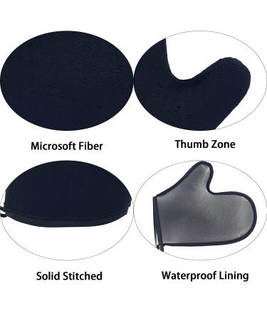 2 Pack Self Tanning Mitt and Brush Set - Sunless Fake Bake Tan Applicator Kit (Black) - Buy Online on SooperMarket.com