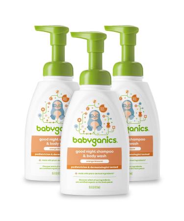 Babyganics Baby Shampoo + Body Wash Pump Bottle Orange Blossom Non-Allergenic and Tear-Free 16 Fl Oz (Pack of 3) Packaging May Vary Orange Blossom 16 Fl Oz (Pack of 3)