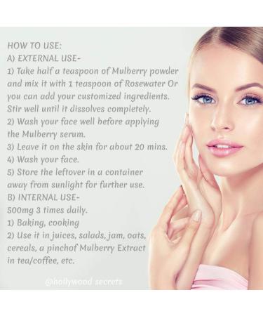 Zeeke Hollywood Secrets Pure Mulberry Powder Extract 50gm - Skin Brightening Formula - Buy Online on SooperMarket.com