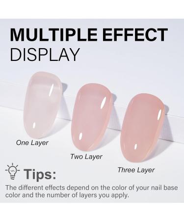 AILLSA Dip Powder - Translucent Jelly Nude Salmon Pink Nail Dipping Powder for DIY Manicure | Easy to Use Perfect Christmas Gift (1 Oz - Buy Online on SooperMarket.com