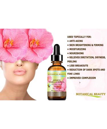 Japanese CAMELLIA Seed Oil - 100% Pure Natural Cold Pressed Carrier Oil for Hair Skin & Nails | 4 Fl. oz by Botanical Beauty - Buy Online on SooperMarket.com