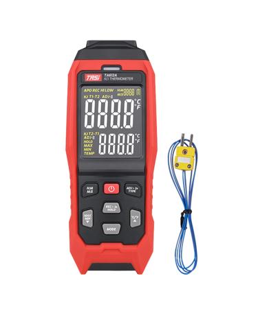 TASI TA612C thermalement thermometer type K/ J with 4 channels -200 / -328 2501 Digital LCD handheld temperature measuring device 5000 groups data storage with USB data upload and real-time measurement