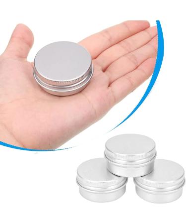 20ml Round Aluminum Doses Set - Empty Screw Lid Cap Containers for Cosmetics Ointments Creams and Candles | Travel-Friendly Tins for DIY Lip Balm & More - Buy Online on SooperMarket.com