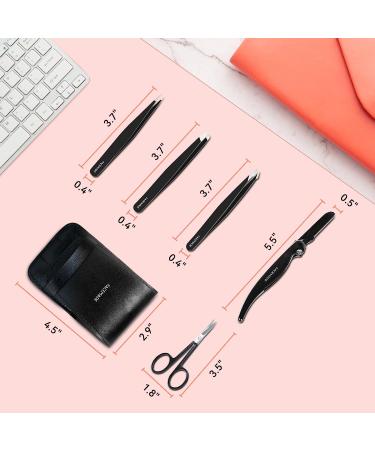 FACEMADE 3-Piece Tweezers Set for Women and Men - Stainless Steel Eyebrow Tweezers, Scissors, and Razor for Facial Hair Removal - Buy Online on SooperMarket.com