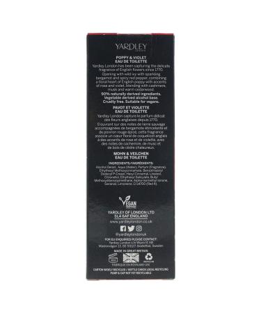 Yardley of London Poppy & Violet Eau de Toilette 125ml Poppy & Violet 4.2 Fl Oz (Pack of 1) - Buy Online on SooperMarket.com